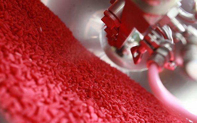 Pills at the Teva factory in Har Hotzvim, Jerusalem (illustrative photo; credit: Nati Shohat/Flash90) Pills at the Teva factory in Har Hotzvim, Jerusalem (illustrative photo; credit: Nati Shohat/Flash90)