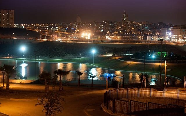 A panoramic night view of the city of Modi'in from the Anave Park in 2010 (photo credit: Jorge Novominsky/Flash90) A panoramic night view of the city of Modi'in from the Anave Park in 2010 (photo credit: Jorge Novominsky/Flash90)