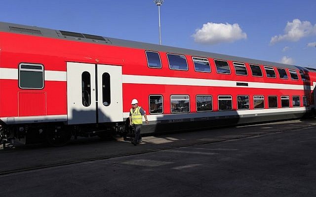 Double-decker train car (Photo credit: Tsafrir Abayov/Flash90)