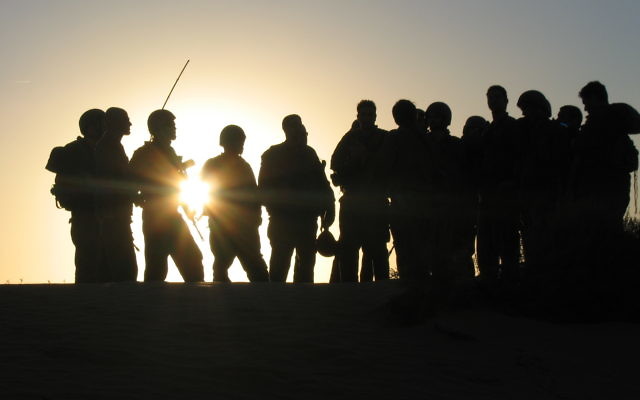 IDF infantry briefing.  Photo (c) T. Book, 2023
