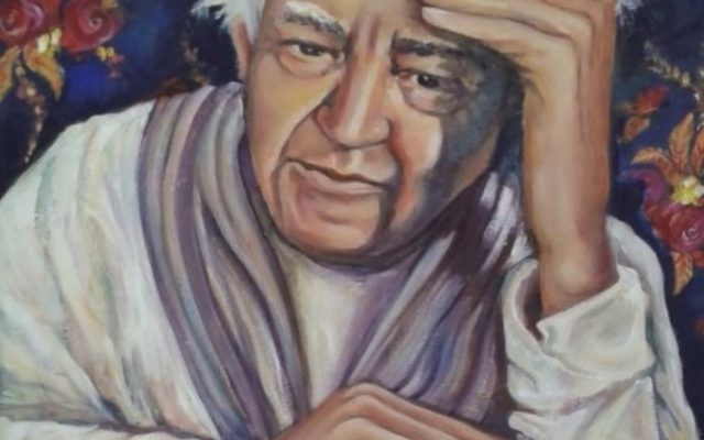 "Baba Gurion,"  2009-10, mixed media on panel,  80 X 70 cm by Neta Elkayam, photo by Susan Nashman Fraiman