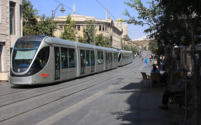 Light Rail, Jaffa Road (photo credit: Shmuel Bar-Am)
