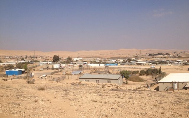 Qasr al-Sir, a Bedouin village near Dimona, recognized in 2003. (Photo copyright Joel Haber 2013)