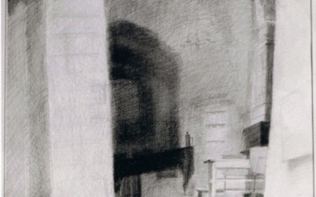 From the Women's Section, Menachem Tsion Synagogue, the Jewish Quarter, graphite 78 cm 50 cm © by Heddy Abramowitz From the Women's Section, Menachem Tsion Synagogue, the Jewish Quarter, graphite 78 cm 50 cm © by Heddy Abramowitz