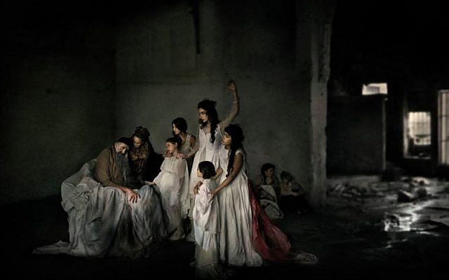 Illustrative: Michal Baratz Koren's portrait of the five daughters of Zelophehad, who first raised before Moses the case of a woman’s right and obligation to inherit property in the absence of a male (Courtesy, Michal Baratz Koren)