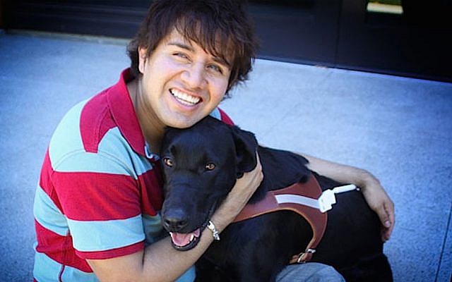 Belo Cipriani with his guide dog Oslo. (Photo -- courtesy)