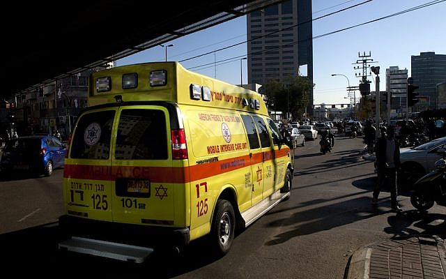 An ambulance drives at the scene where a Palestinian attacker stabbed people on the No. 40 bus and nearby street. Tel Aviv, January 21, 2015 (Photo: Flash90 / Amir Levy) An ambulance drives at the scene where a Palestinian attacker stabbed people on the No. 40 bus and nearby street. Tel Aviv, January 21, 2015 (Photo: Flash90 / Amir Levy)