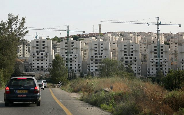 Illustrative: Housing construction in Beit Shemesh in May 2012. (Nati Shohat/ Flash90/File)