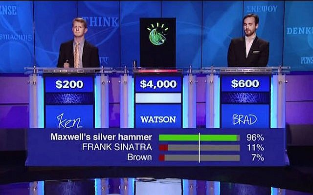 IBM's Watson competes on US TV show Jeopardy, January 11, 2013 (Photo credit: Courtesy IBM) IBM's Watson competes on US TV show Jeopardy, January 11, 2013 (Photo credit: Courtesy IBM)