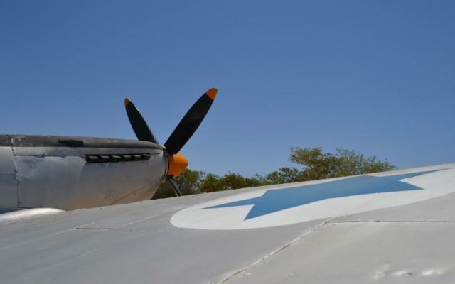 "On a Wing and a Prayer"  One of the early IAF planes.  Photo (c) T. Book, 2023