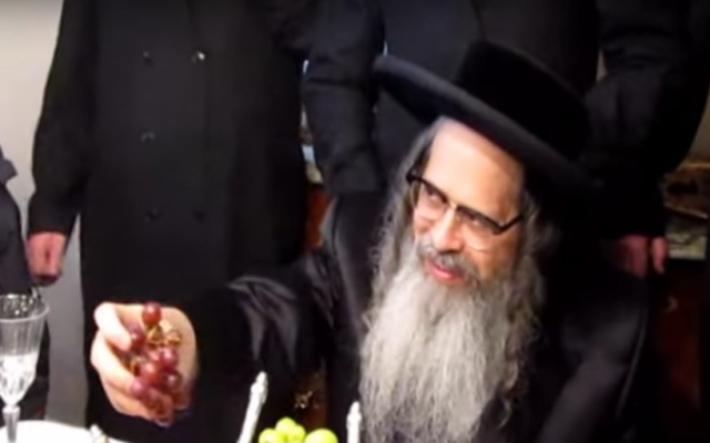 Satmar rabbi Zalman Leib Teitelbaum (screen capture: YouTube/The Lakewood Scoop)