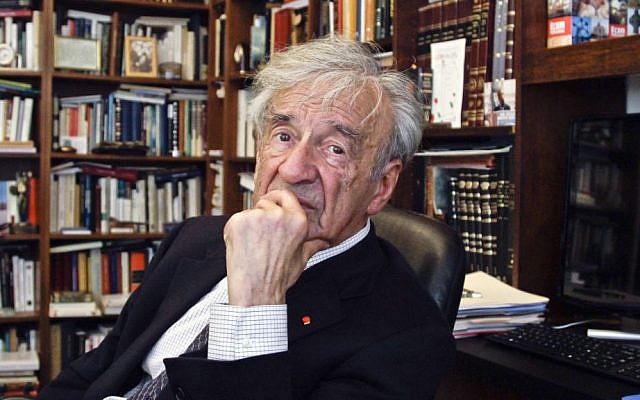 Elie Wiesel in his office in New York, September 12, 2012 (AP Photo/Bebeto Matthews)