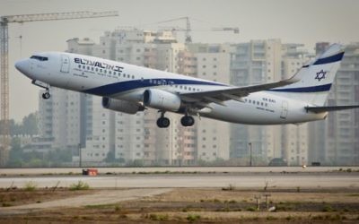 Illustrative: An El Al flight taking off. (Moshe Shai/Flash90)