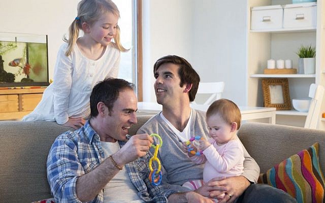 Illustrative picture of a same-sex couple with their children (DGLimages/iStock via Getty images)