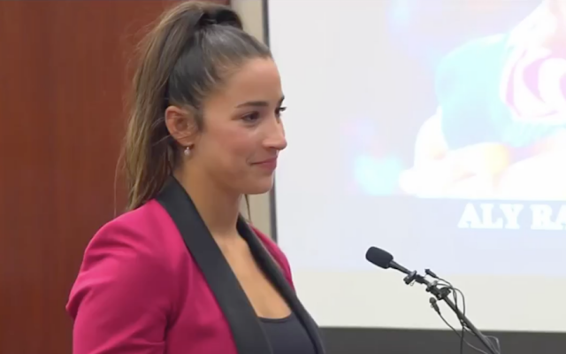 US gymnast Aly Raisman confronts Larry Nassar in court, Janury 19, 2018 (YouTube screenshot)