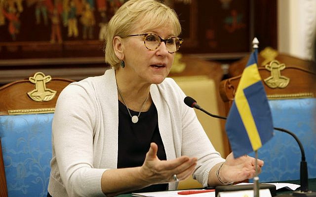 Swedish Foreign Minister Margot Wallstrom in Hanoi, Vietnam, November 23, 2017. (AP Photo/Tran Van Minh)