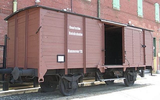 A cattle car at the Richmond Holocaust Museum. You can go inside.