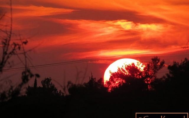 Israeli sunset. (Courtesy, Sara Krengel)