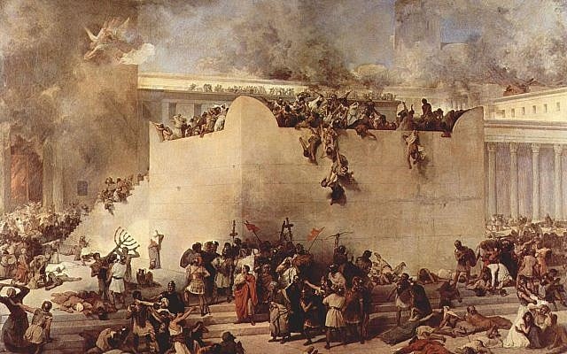Destruction of the Temple of Jerusalem by Francesco Hayez. Source: Wikimedia Commons