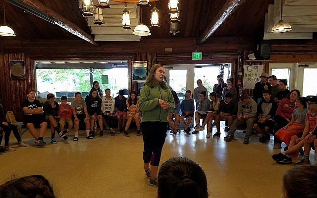 Kids4Peace youth lead an educational session, Summer 2017