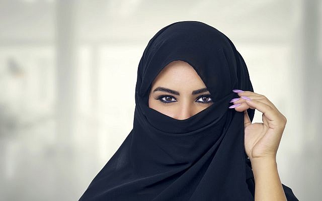 A Woman wearing a full-face veil.  (Credit: Jewish News)