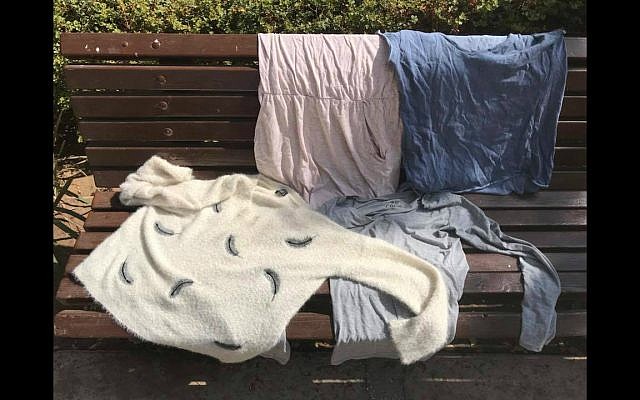 Stuff on a bench (Miriam Herschlag)