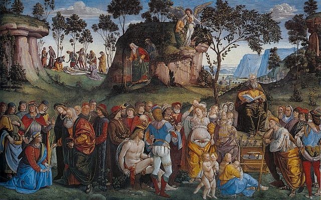Illustrative. 'Moses' Testament and Death,' by Luca Signorelli, 1481-2. (Wikipedia)