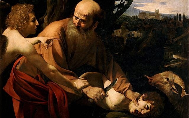 The Sacrifice of Isaac, by Caravaggio. (Wikipedia) The moment when the angel replaces Isaac as the object of sacrifice with the ram. The Sacrifice of Isaac, by Caravaggio. (Wikipedia) The moment when the angel replaces Isaac as the object of sacrifice with the ram.