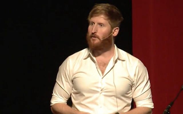 University of Michigan Professor John Cheney-Lippold addresses the Chicago Humanities Festival in November 2015