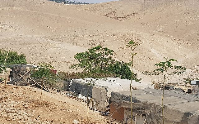Khan Al Akhmar in Threatening Shadow of Kfar Adumim