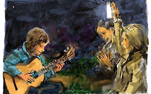 The lawn was bathed in pearly light, as mighty as a spotlight on any stage.
Illustration by Avi Katz The lawn was bathed in pearly light, as mighty as a spotlight on any stage.
Illustration by Avi Katz