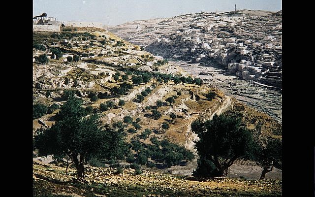 A view of Jerusalem and the surrounding Judean mountains, as photographed in the late 19th century, by French photographer Bonfils. (Wikimedia Commons)