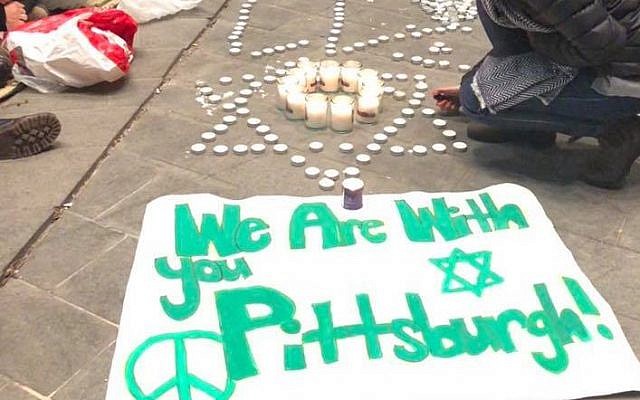 Vigil held in Israel (Courtesy of the Jewish Federation of Greater Pittsburgh)