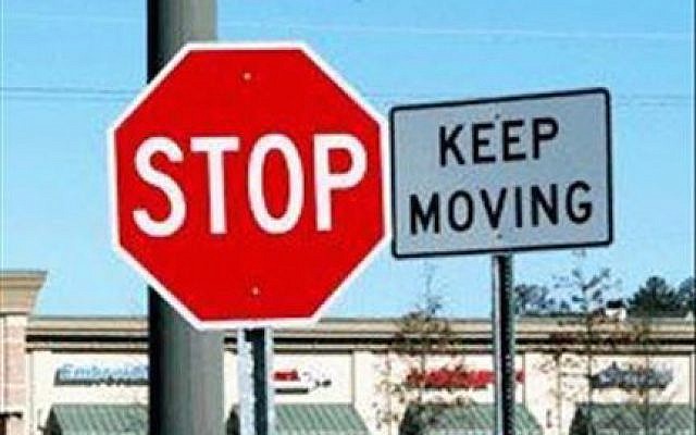 stop-keep moving (collage by author)