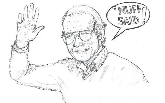 Pencil sketch of Stan Lee (Artist: Sam Starr).