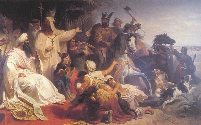 Harun al-Rashid receiving a delegation of Charlemagne in Baghdad, painted by Julius Köckert 1864. (Public Domain/ Wikimedia Commons) Harun al-Rashid receiving a delegation of Charlemagne in Baghdad, painted by Julius Köckert 1864. (Public Domain/ Wikimedia Commons)