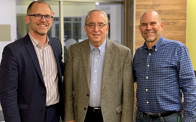 From left to right: Rev. Bud Heckman, Rabbi Dr. Ron Kronish, Professor Paul Williams (University of Nebraska Omaha)