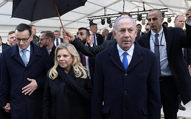 Bibi and Sara Netanyahu in Warsaw Bibi and Sara Netanyahu in Warsaw