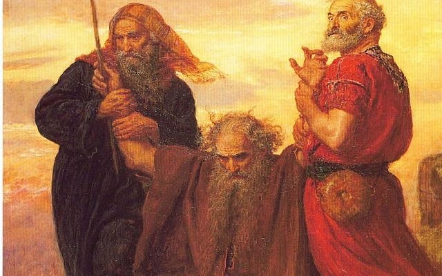 Illustrative. From 'Victory O Lord!' by John Everett Millais, 1871, depicts Moses holding up his arms during the Battle of Rephidim, assisted by Hur (left) and Aaron. (Wikipedia)