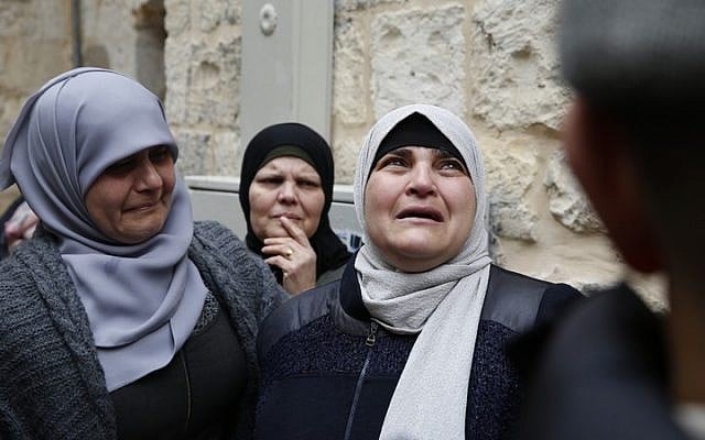 Members of the Abu Assab family seen after being evicted from their home by Israeli police in Jerusalem’s Old City, February 17, 2019. (Activestills.org). Published in 972mag.com (Feb. 18, 2019) Members of the Abu Assab family seen after being evicted from their home by Israeli police in Jerusalem’s Old City, February 17, 2019. (Activestills.org). Published in 972mag.com (Feb. 18, 2019)