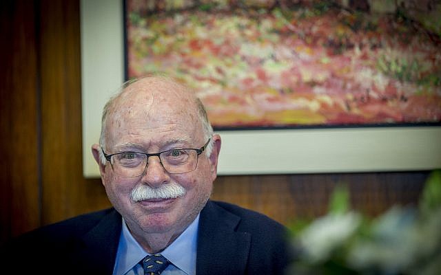 Michael Steinhardt attends a meeting at the Knesset in Jerusalem on April 26, 2017. (Yonatan Sindel/Flash90) Michael Steinhardt attends a meeting at the Knesset in Jerusalem on April 26, 2017. (Yonatan Sindel/Flash90)