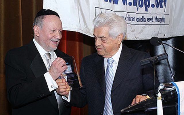 Sam Domb (right) and Rabbi Ephraim Buchwald