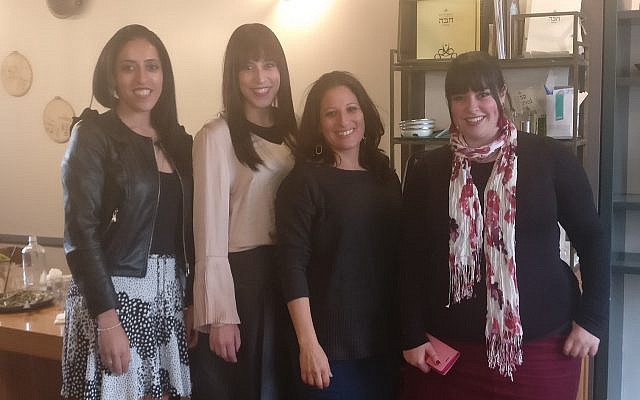 Ellie Sapper, Nicole Meyer, me, and Dassi Erlich, in Jerusalem, in November 2018. (courtesy)