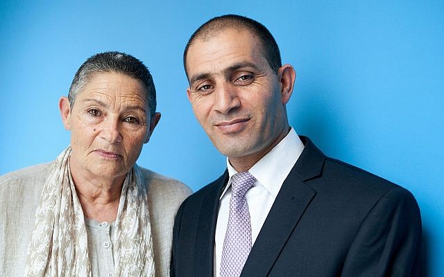 Robi Damelin and Bassam Aramin. 
Photo credit: Ryan Kellman/NPR