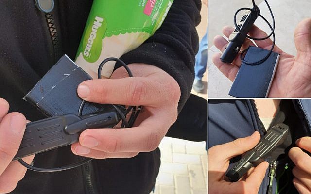 Hidden cameras at polling stations confiscated from operatives of Kaizler Inbar, who had been retained by Likud (Screenshot, Twitter, @samiaah10) Hidden cameras at polling stations confiscated from operatives of Kaizler Inbar, who had been retained by Likud (Screenshot, Twitter, @samiaah10)