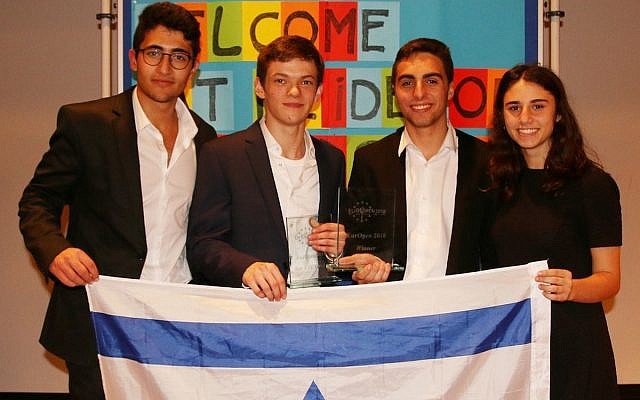 Israel’s victorious team at the EurOpen debate competition in Stuttgart last November.