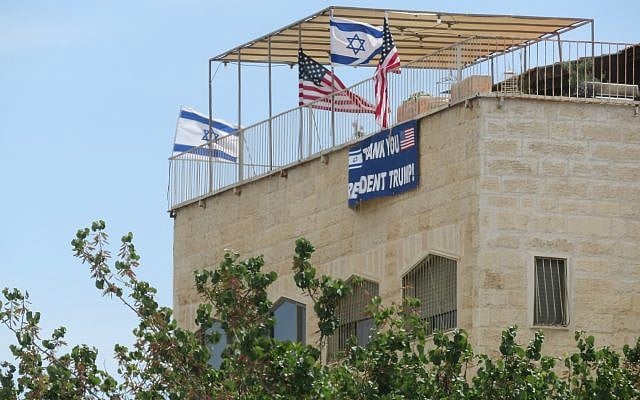 Picture: A show of support for US President Donald Trump near the US embassy in Jerusalem. Picture: A show of support for US President Donald Trump near the US embassy in Jerusalem.