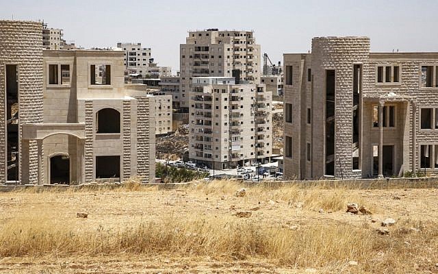 Buildings in the Sur Baher neighborhood of Palestinian East Jerusalem, which have been issued demolition notices, July 11, 2019. (Hazem Bader/AFP) Buildings in the Sur Baher neighborhood of Palestinian East Jerusalem, which have been issued demolition notices, July 11, 2019. (Hazem Bader/AFP)