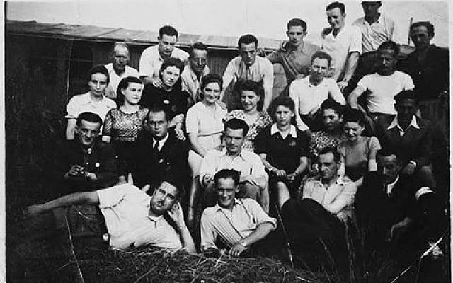 My dad (second row center), in slave labor before death camps. (courtesy)