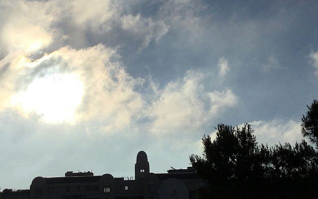 Morning sky over Jerusalem.